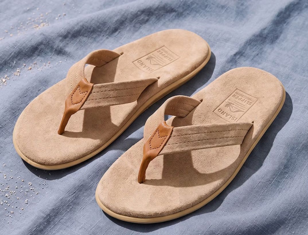 ISRAND SLIPPER(アイランドスリッパ) Classic スウェード フリップフロップ サンダル トープ サイズ 7 (250)