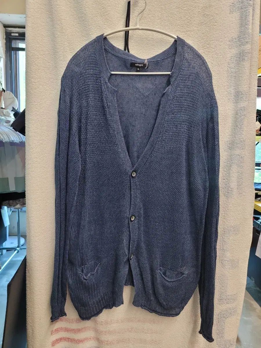 アレグリ Vネック ニット カーディガン メンズ XL