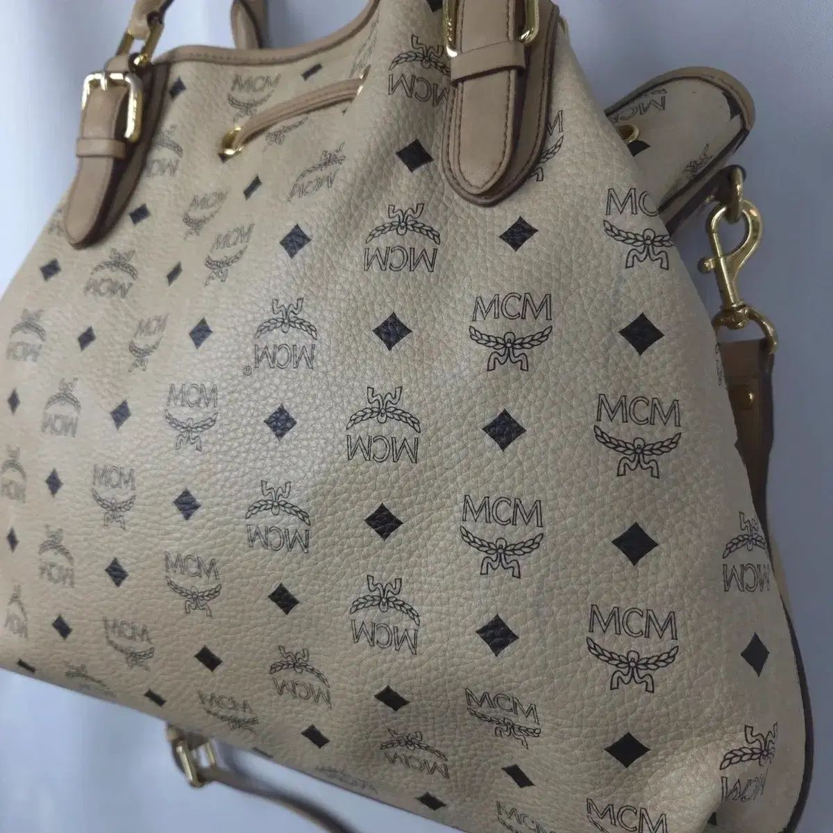 城あり) 40*35 MCM ビセト 巾着バッグ トートバッグ クロスバッグ 