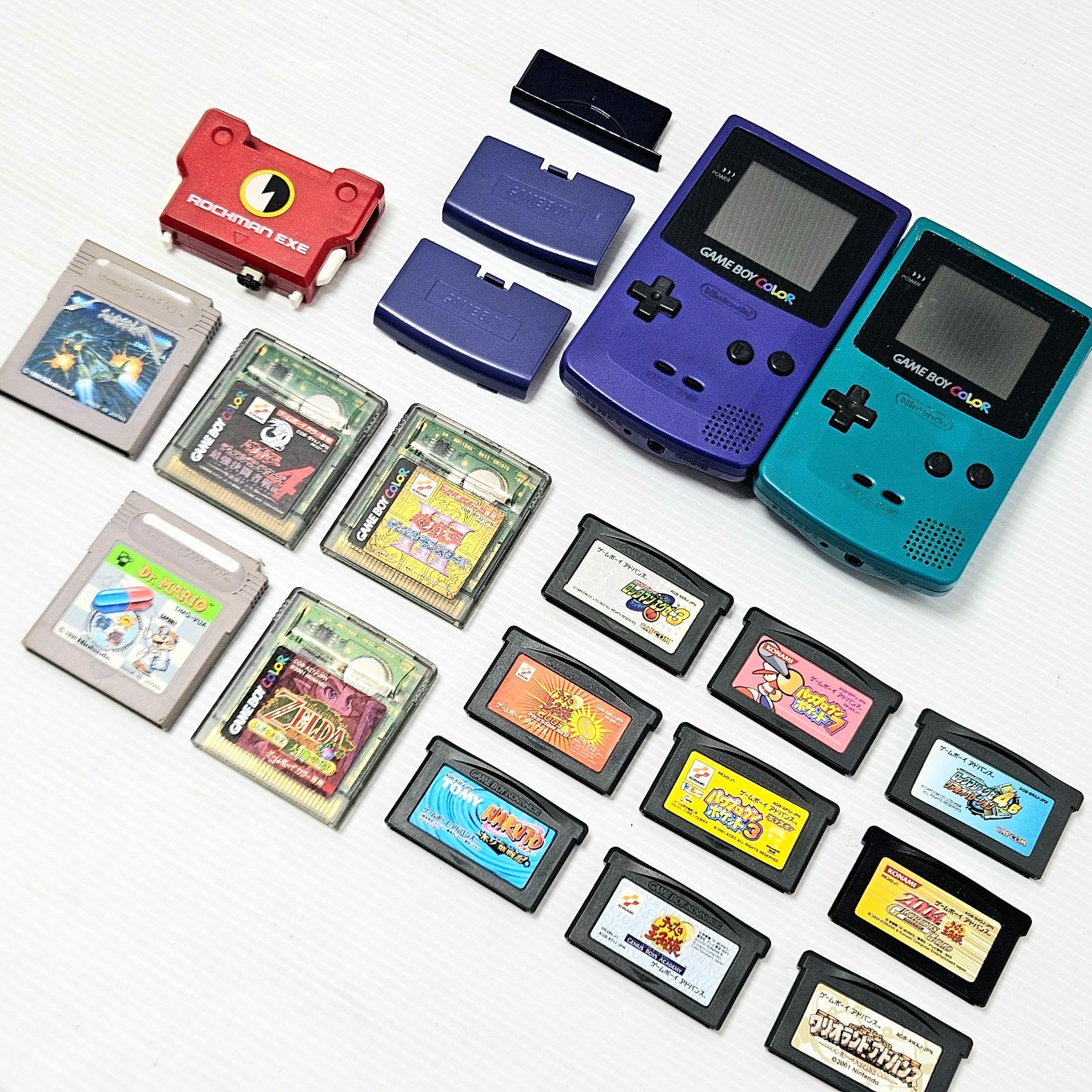 ジャンク】 Nintendo Game Boy Color 本体2台 + GB/GBC/GBAソフト 大量