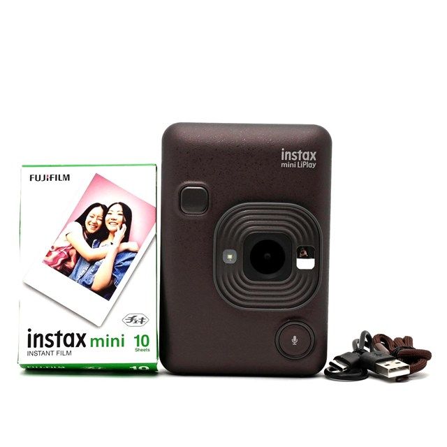 ＜美品＞ FUJIFILM instax mini LiPlay ブロンズ｜チェキ｜インスタントカメラ｜スマホプリンター機能搭載｜動作良好｜外観極上美品｜フィルム10枚付き｜人気モデル