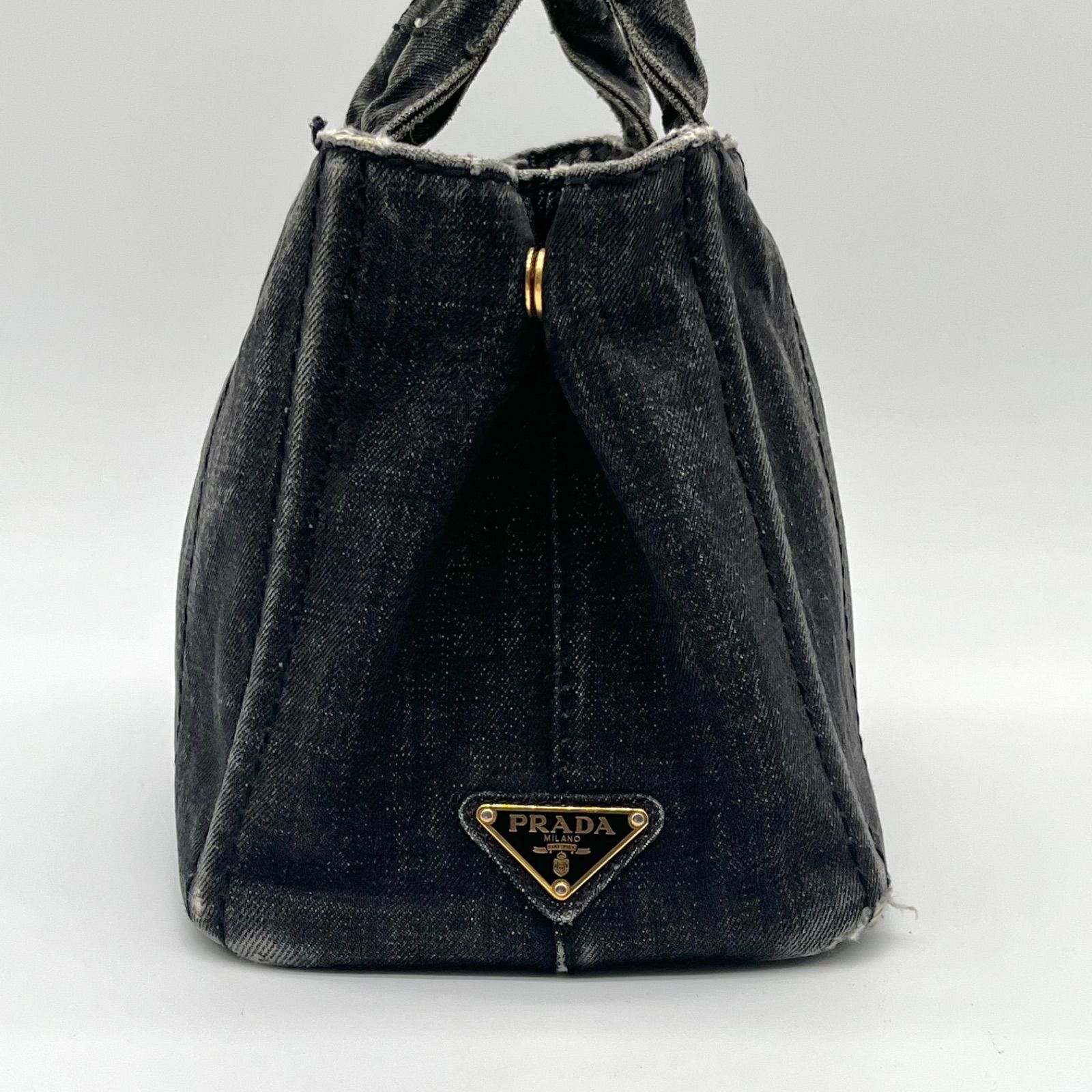 PRADA プラダ カナパ Mサイズ デニム トートバッグ ハンドバッグ 