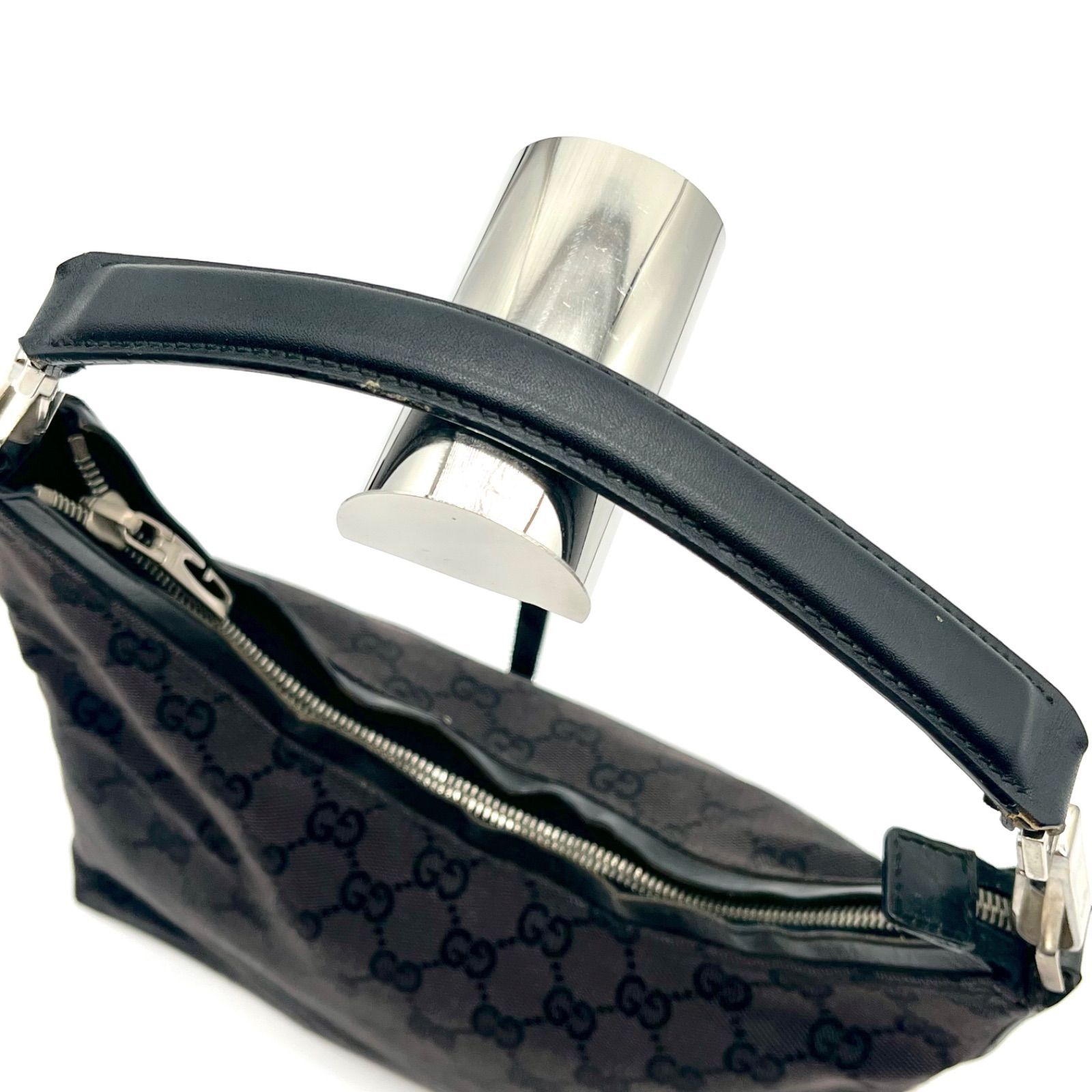 美品◎GUCCI グッチ GGキャンバス ホーボーバッグ ワンショルダー