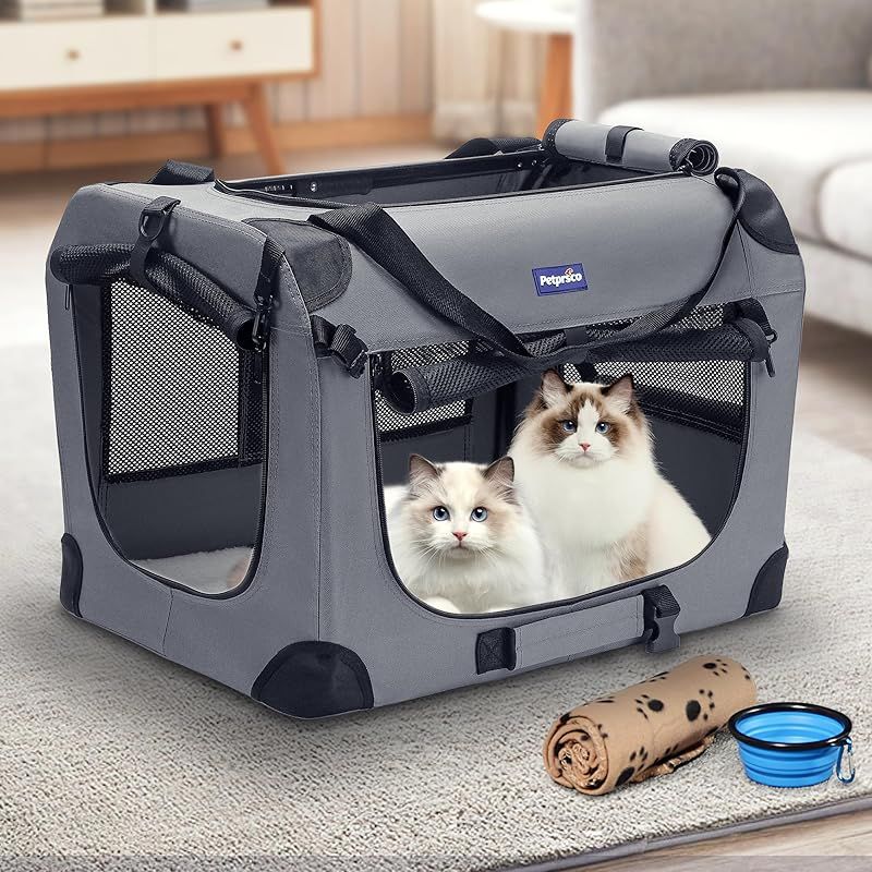 Petprsco犬用キャリーバッグペットキャリー ソフトクレート中小型犬