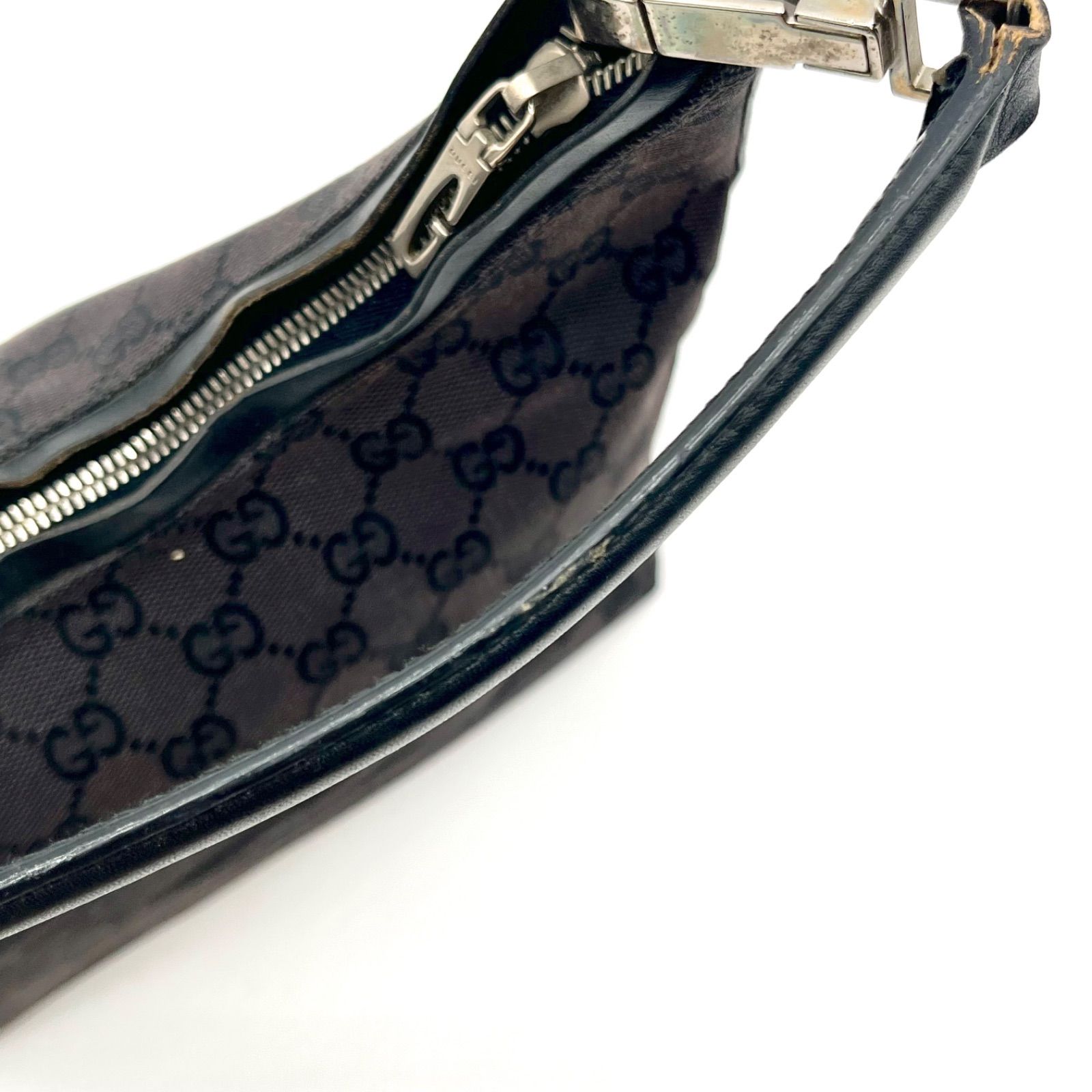美品◎GUCCI グッチ GGキャンバス ホーボーバッグ ワンショルダー