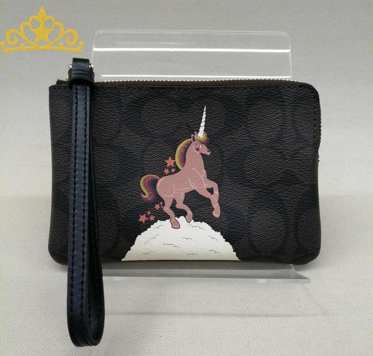 COACH シグネチャー ユニコーン リストレット ポーチ レディース コーチ