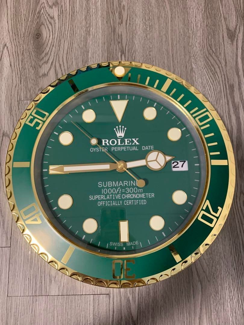 ロレックス ROLEX 掛け時計 サブマリーナグリーン-WTO輸入1
