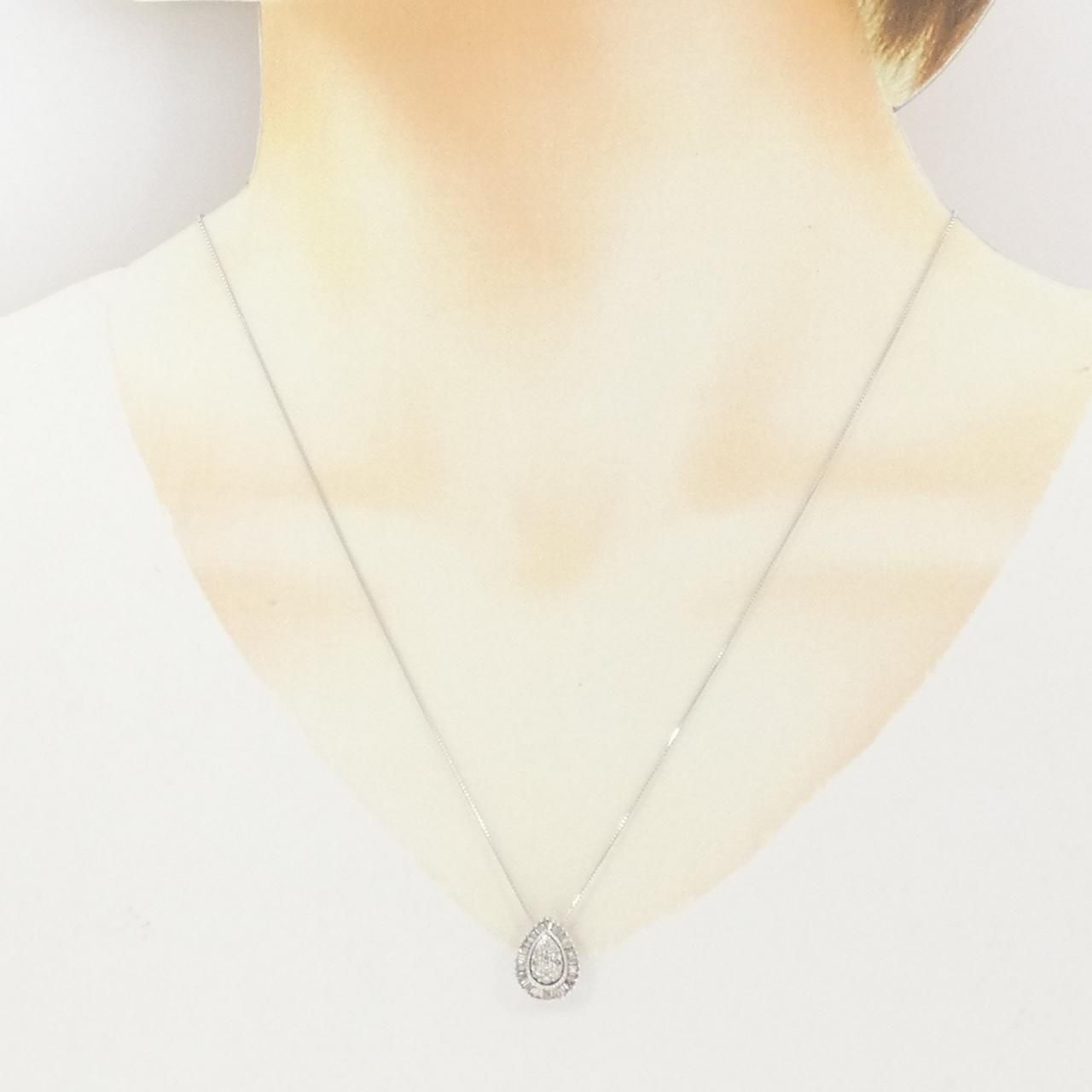 K18WG 2WAY ダイヤモンド ネックレス 0.18CT - メルカリ
