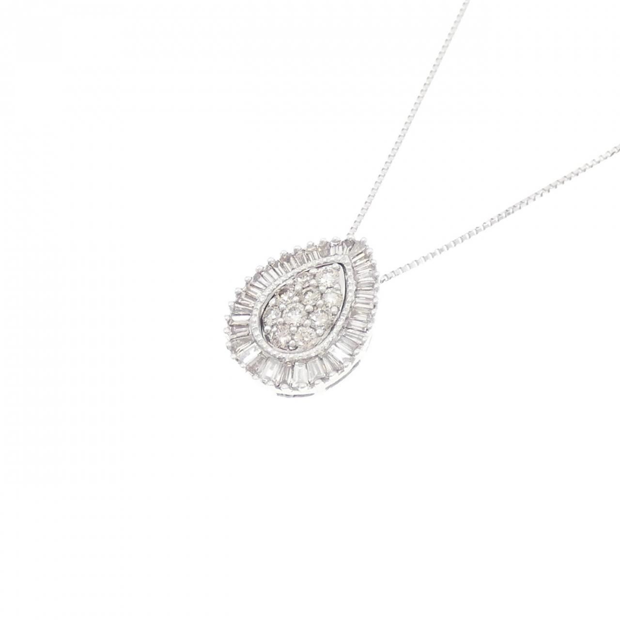 K18WG 2WAY ダイヤモンド ネックレス 0.18CT - メルカリ