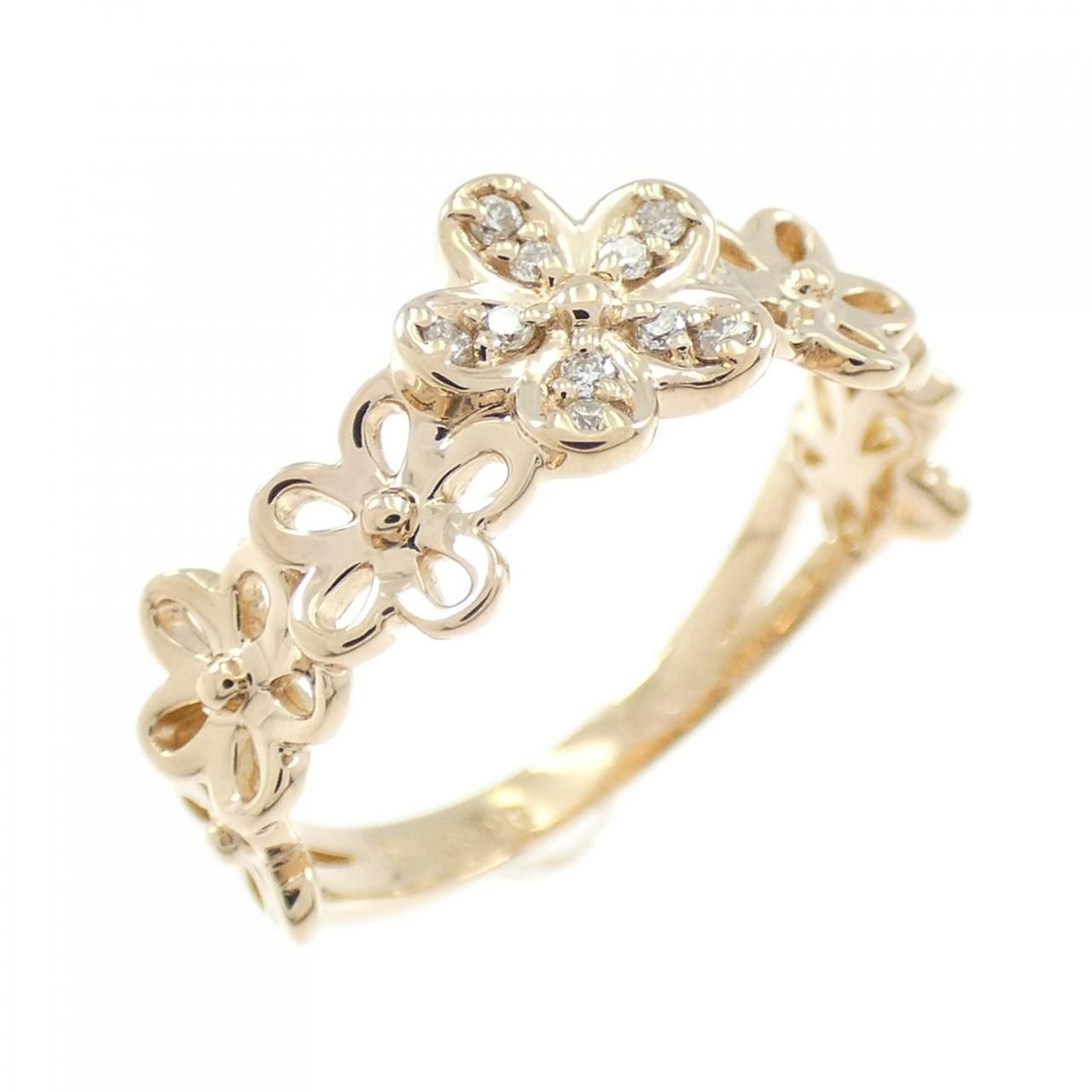 ポンテヴェキオ フラワー リング 0.04CT - メルカリ