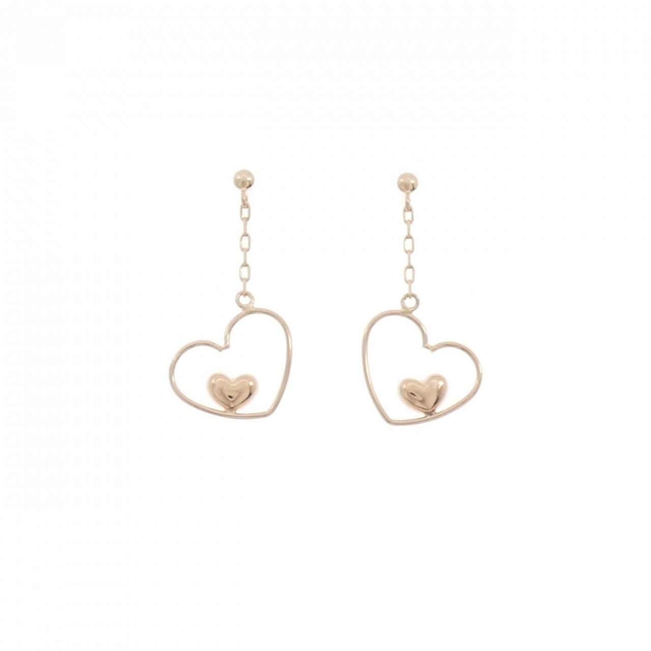K10PG ハート ピアス