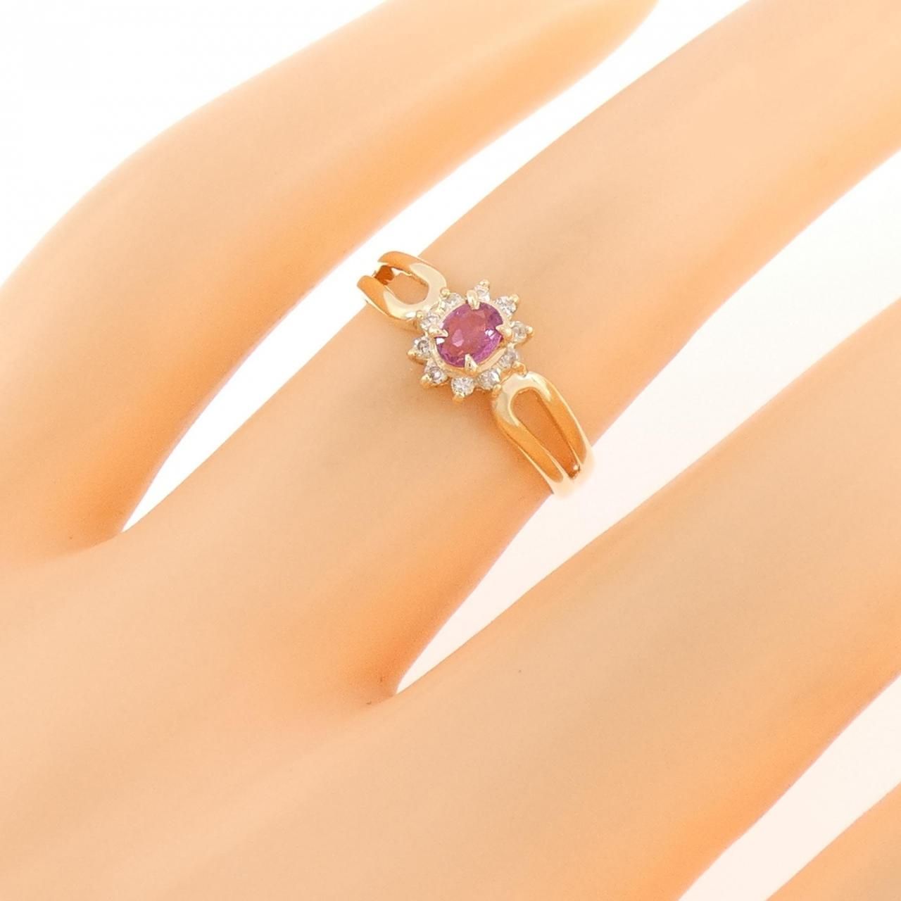 K18YG ルビー リング 0.19CT - メルカリ