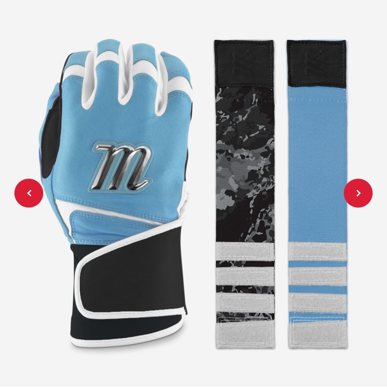 【プロ仕様】マルーチ MARUCCI バッティンググローブ フィット感抜群 ロングタイプ 野球用品　REMX BATTING GLOVES - BLUE/BLACK