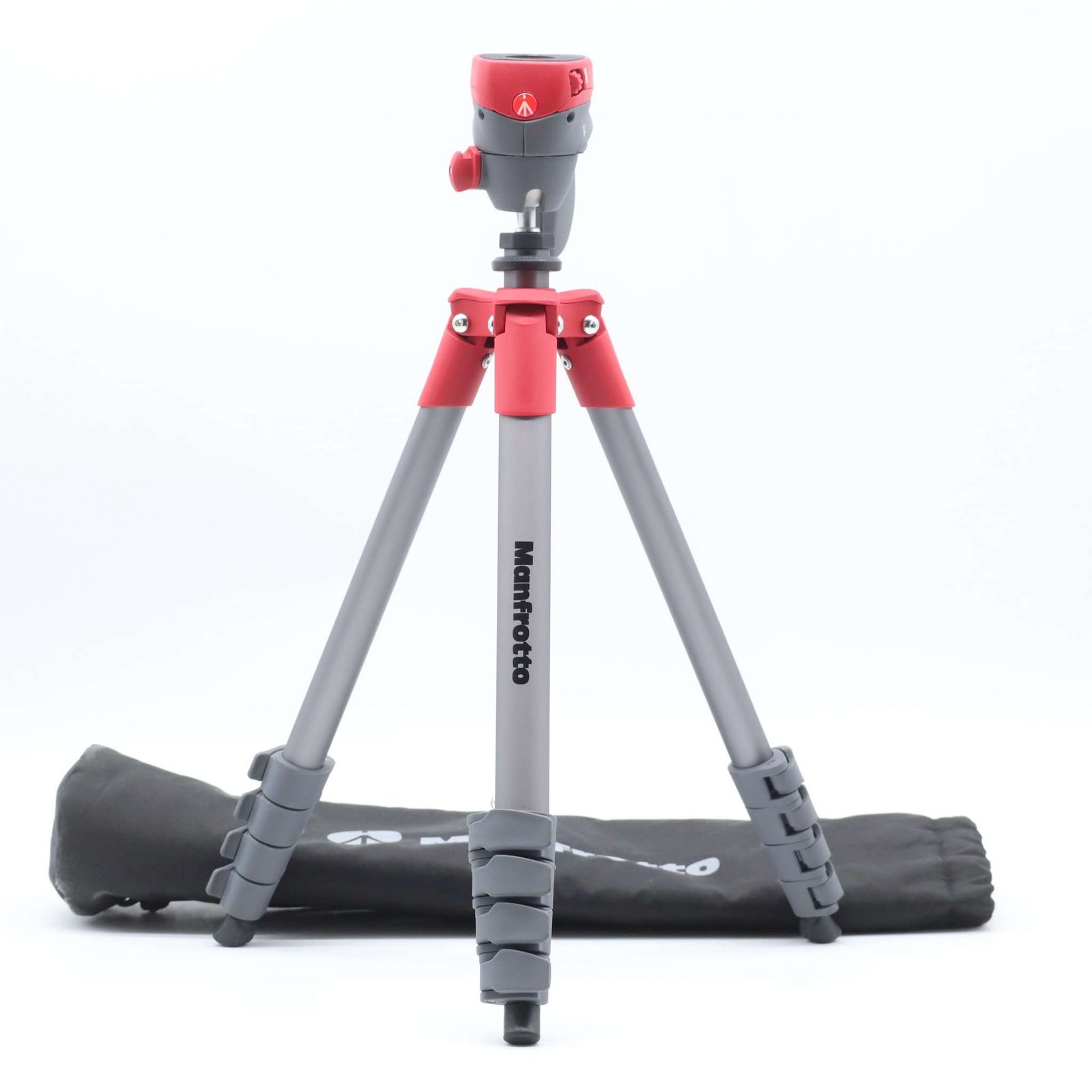 超美品★ Manfrotto 三脚　COMPACT Action レッド　MKCOMPACTACN-RD #1170