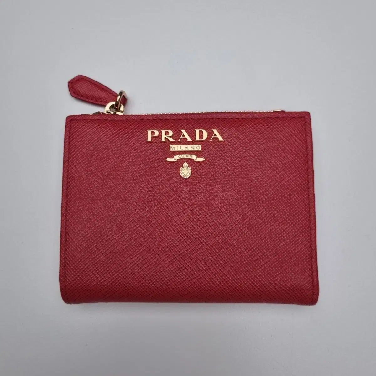 PRADA プラダ レッド サフィアーノ カードウォレット 二つ折り財布