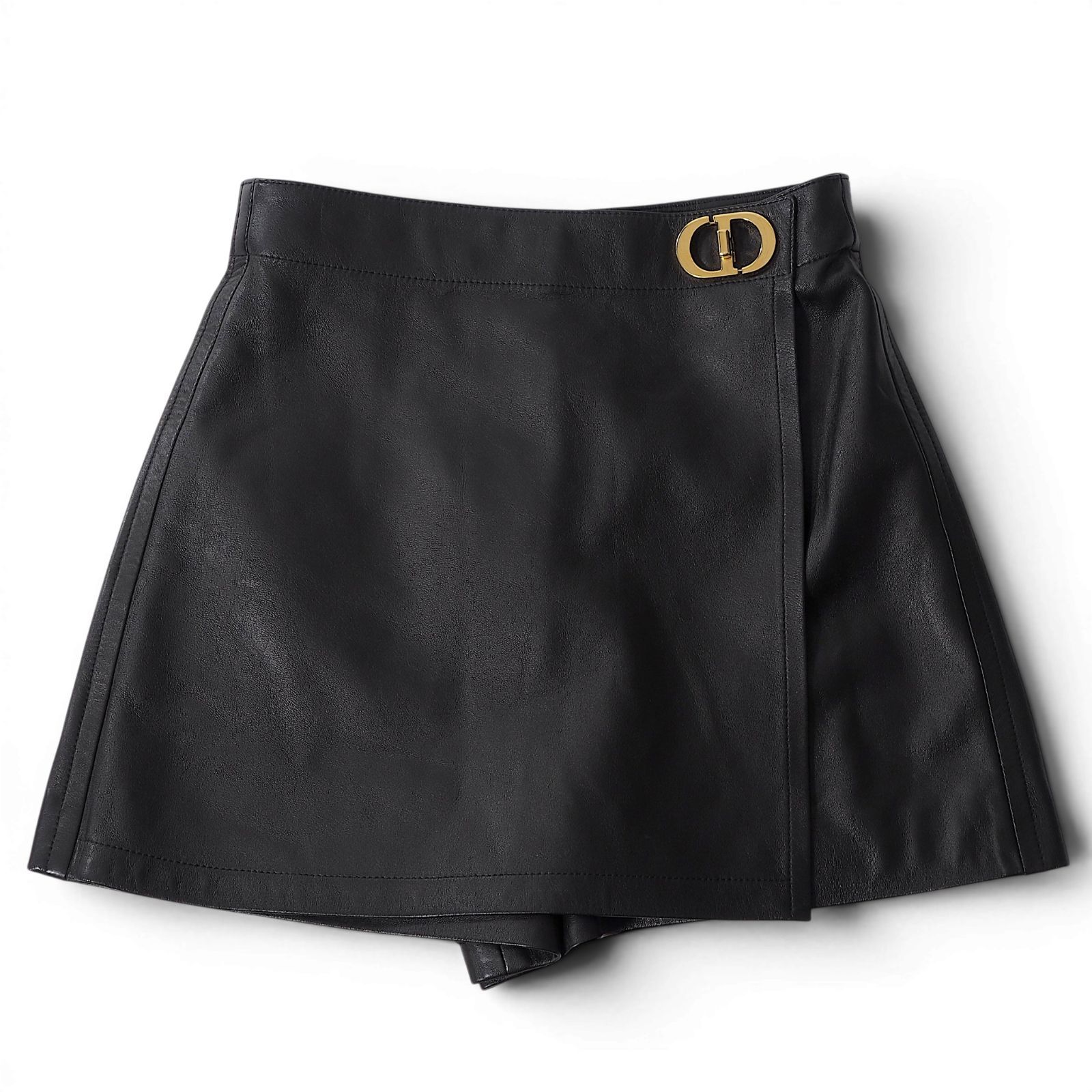 □美品 クリスチャンディオール Christian Dior CD金具 ラムレザー 