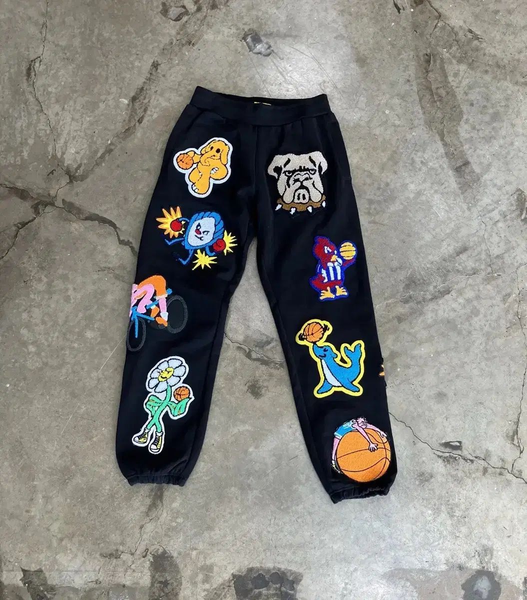 M) 麻 スタジャン オーバ ロード スウェットパンツ 新品