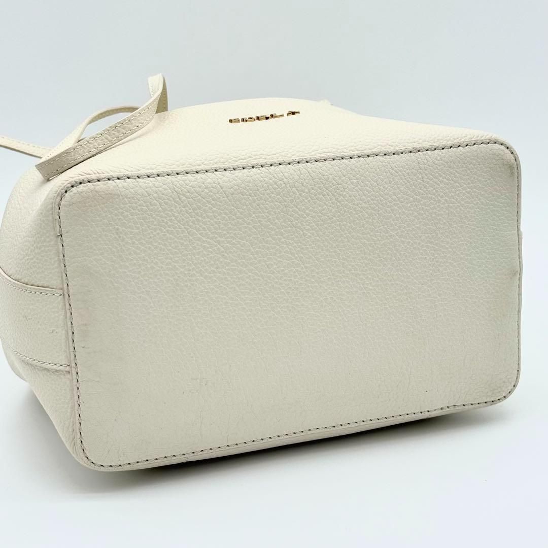 FURLA コスタンザ ハンドバッグ 2way バケツ型 レザー アイボリー 