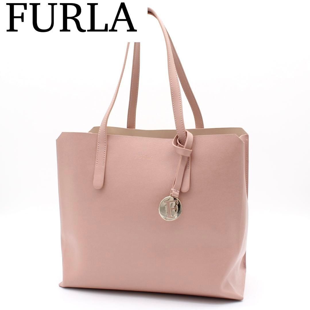 極美品】FURLA サリー トートバッグ セミショルダー レザー ピンク系