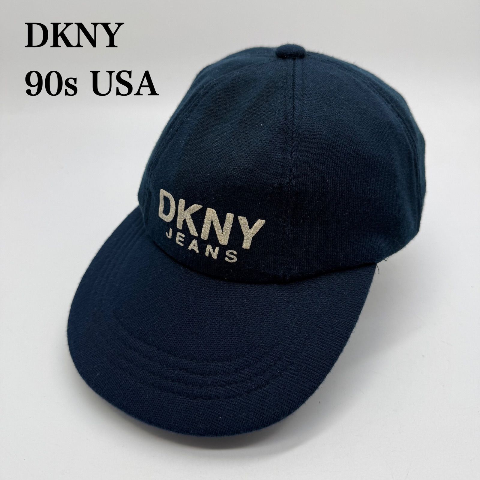 DNKY 90s USA vintage LOGO navy cap ダナキャランニューヨーク ロゴ