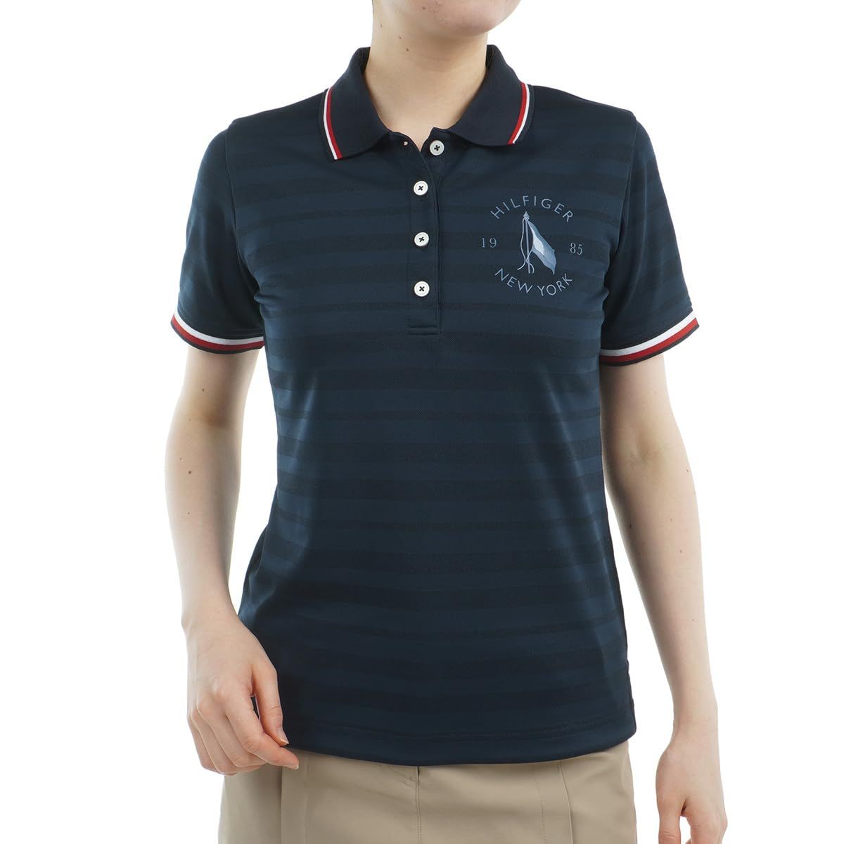 新品 TOMMY HILFIGER GOLF(トミーヒルフィガー ゴルフ) サークルロゴ ワンポイント半袖ポロシャツ THLA523