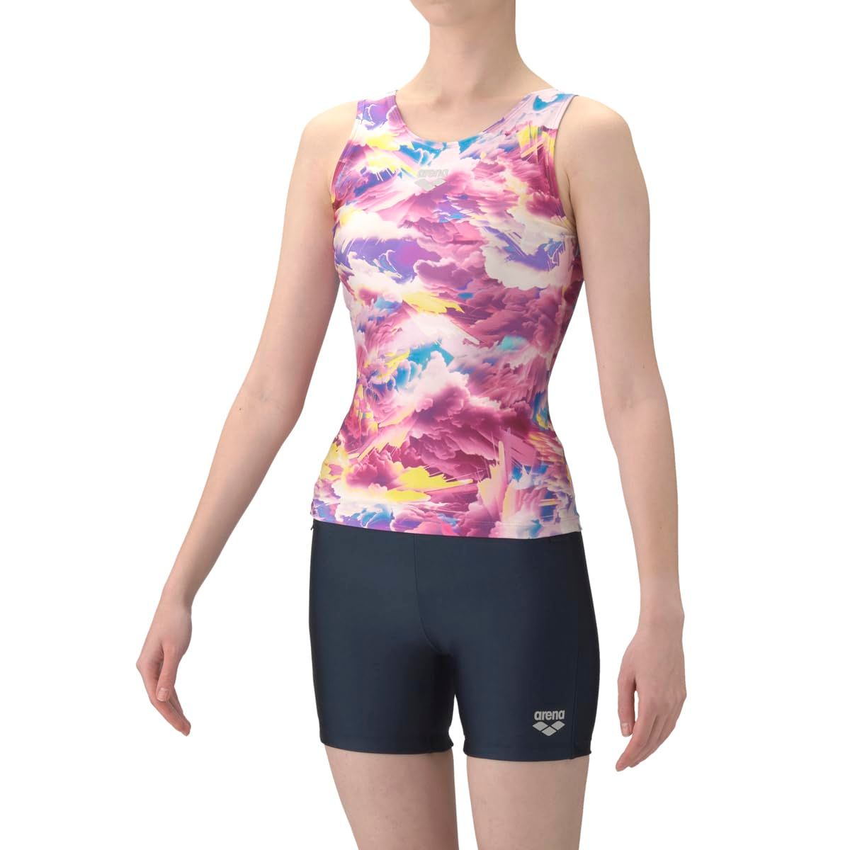 新品 arena(アリーナ) フィットネス水着 レディース フィットネスセパレート Oサイズ 水泳 スイミング セパレート 差し込みパッド アクアビクス 水中ウォーキング AS6SWF53L