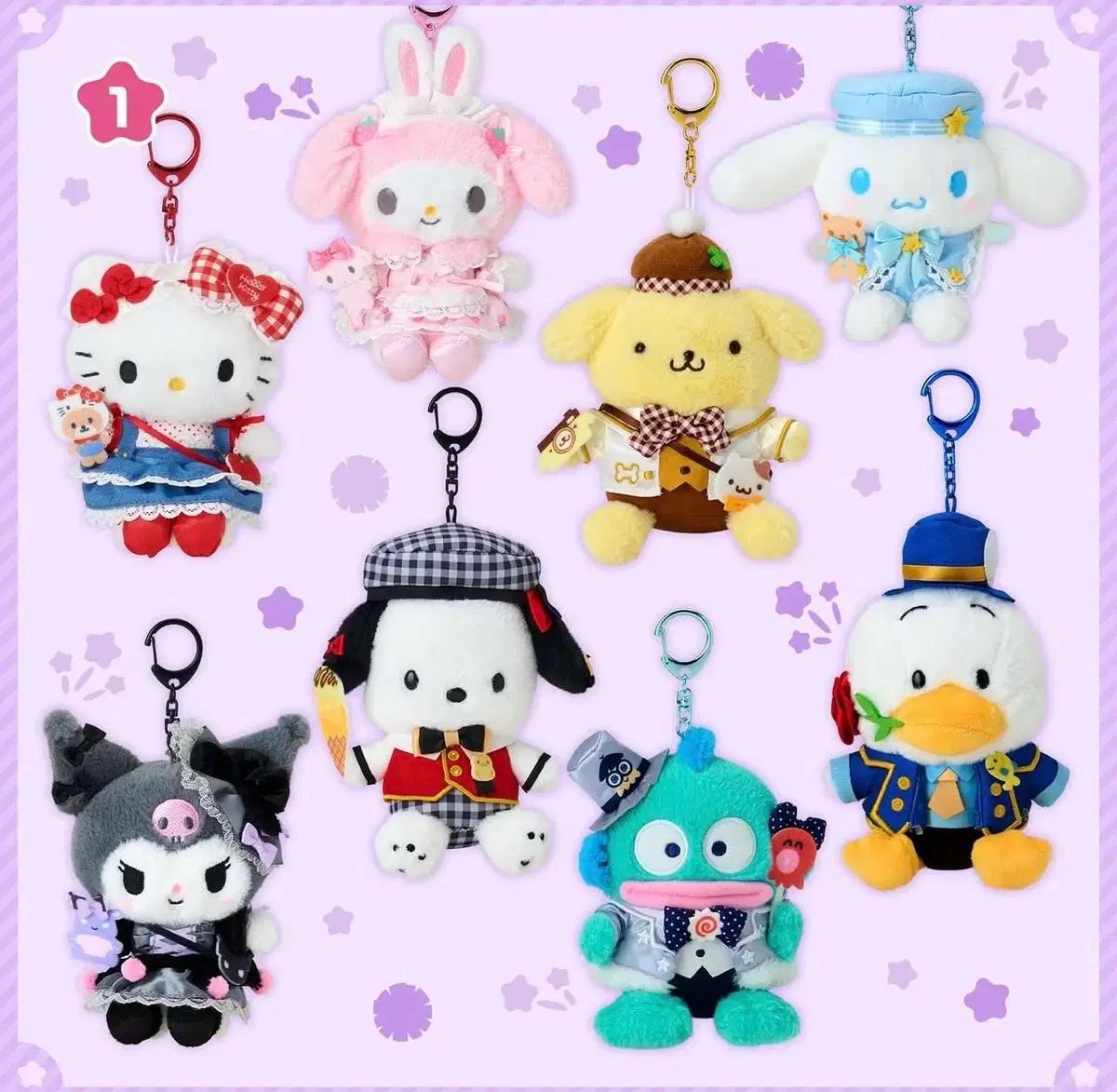 (予約) サンリオ キャラクター 対象 4弾 コーデ コレクション マスコット ぬいぐるみ ポーチ キーホルダー
