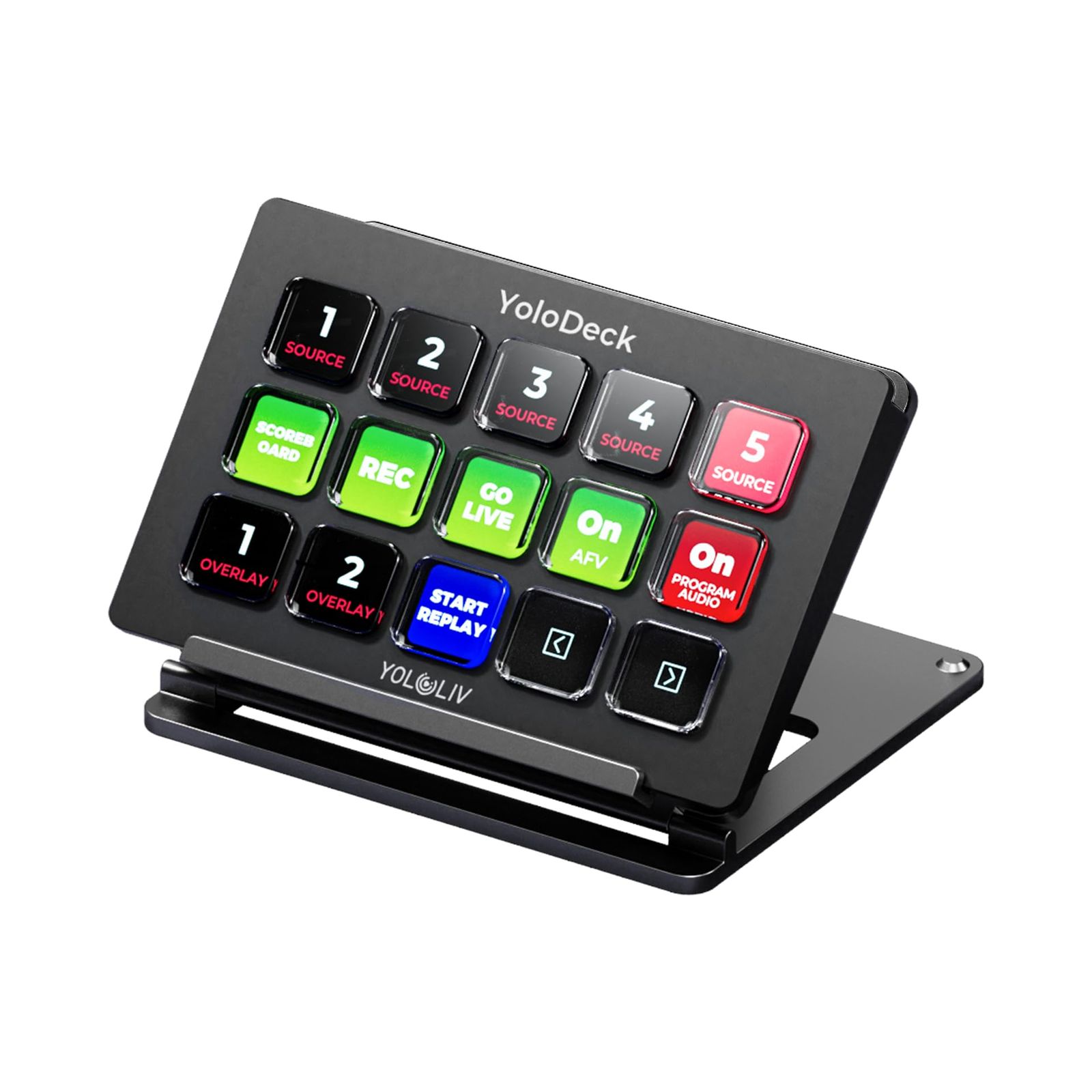 新品 YoloLiv YoloDeck スタジオコントローラーキーボード、15個のカスタマイズ可能なLCDキー、YoloBox Ultra/YoloBox Proでアクションをトリガー