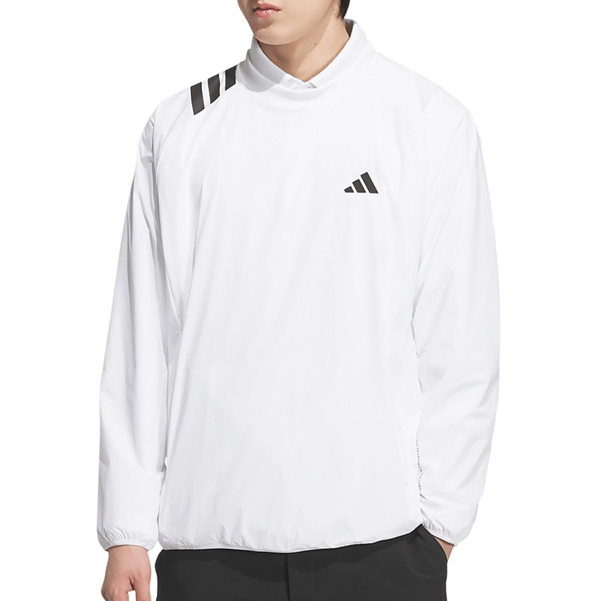 新品 撥水 スリーストライプス プルオーバーウィンド ホワイト J/XL