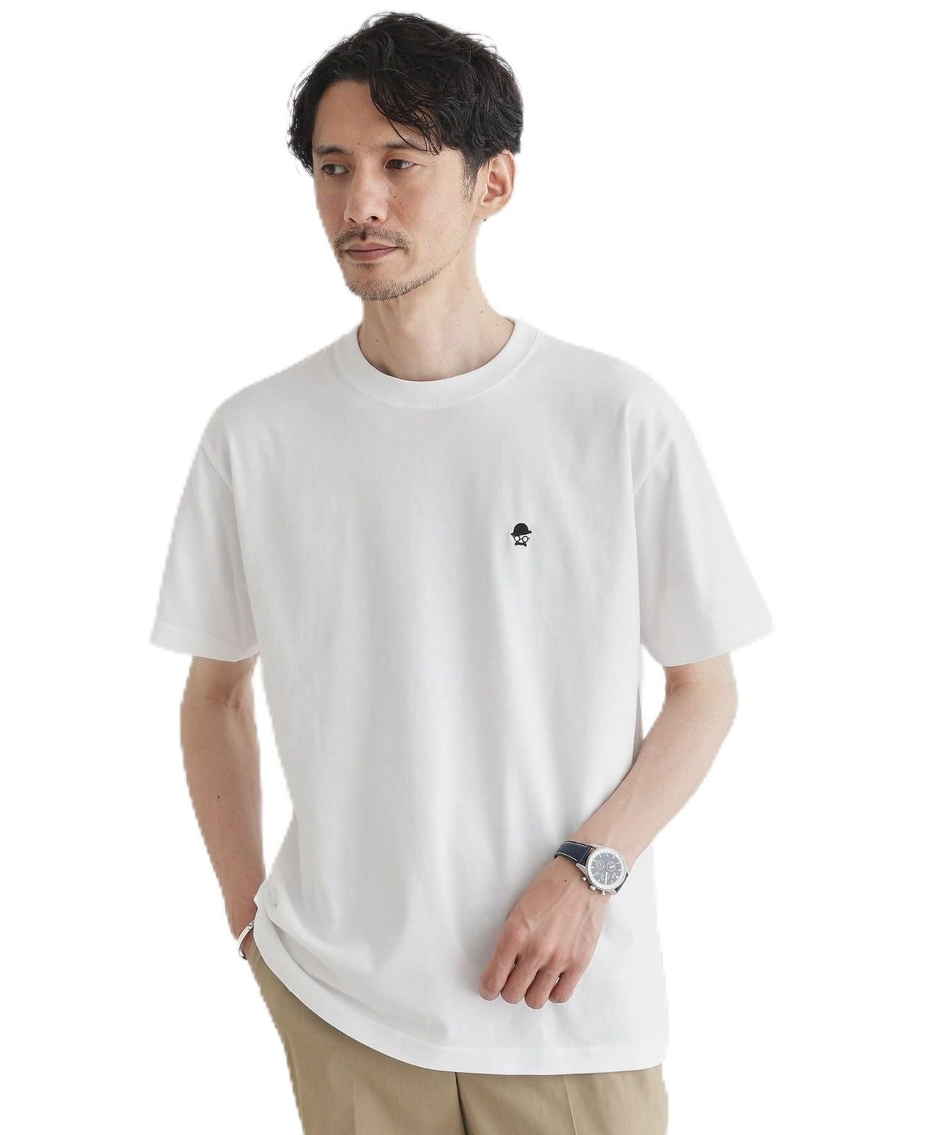 新品 [タケオキクチ] LIMITED ワンポイント刺繍 半袖Tシャツ ホワイト（001） 03（L）