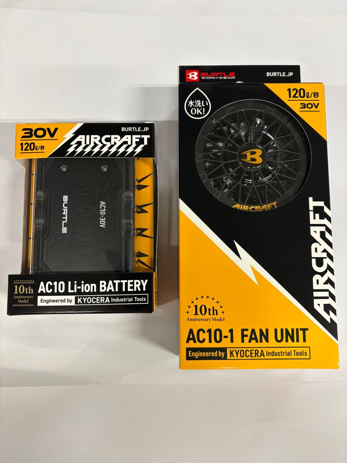新品 バートル AIR CRAFT 30Vバッテリー+カラーファンセット AC10 AC10-1 マットブラック×ブラック