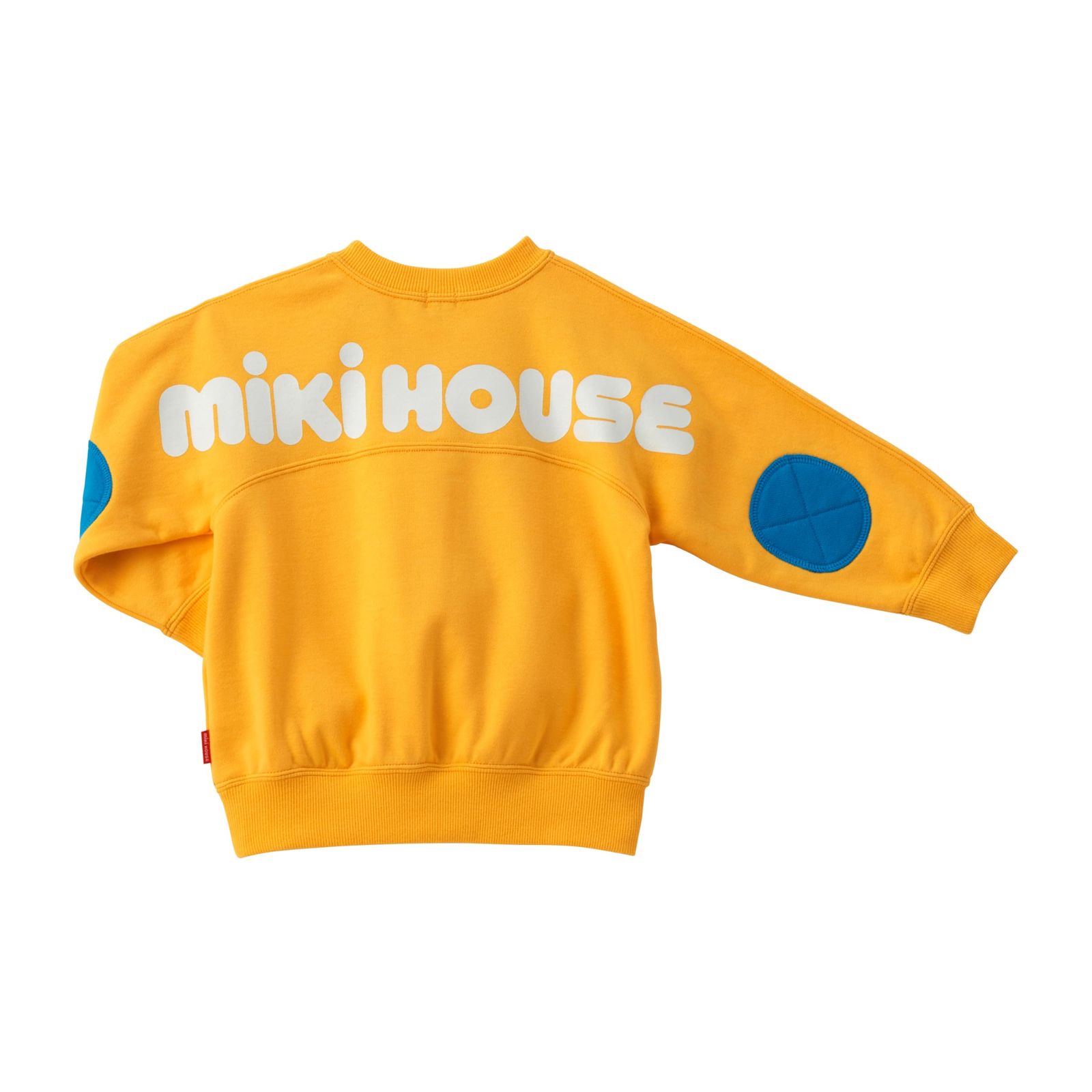 新品 [ミキハウス] WEB限定 バックロゴトレーナー スウェット 長袖 ロゴ 無地 男の子 女の子 ベビー キッズ 子供服 通園 通学 10-5620-682 90cm 黄