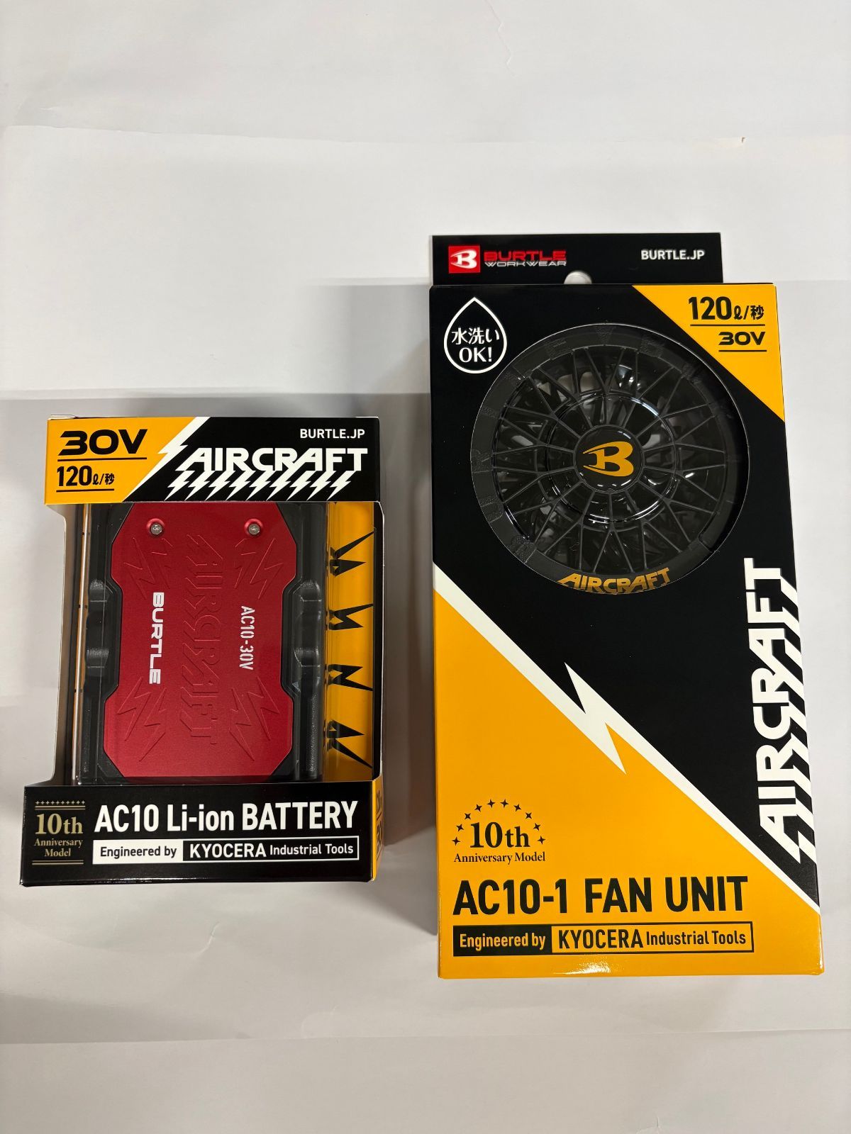 新品 バートル AIR CRAFT 30Vバッテリー+カラーファンセット AC10 AC10-1 メタリックレッド×ブラック