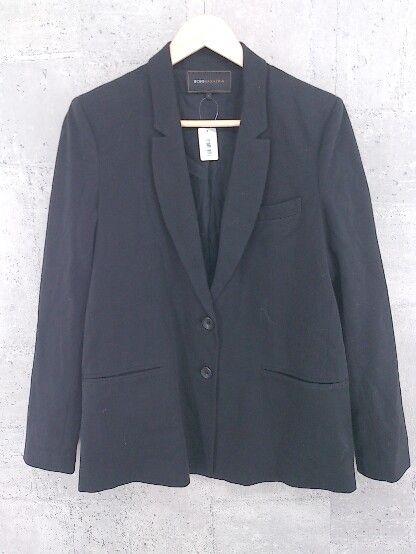 ◇ BCBGMAXAZRIA ビーシービージーマックスアズリア 2B 長袖 テーラード ジャケット S ネイビー * 1002799612203 【中古】 【1002799612203】