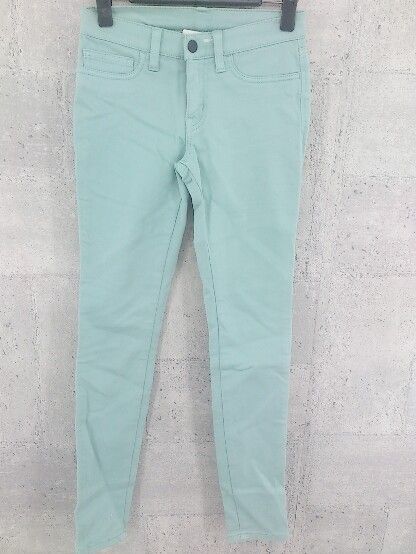 ◇ MOUSSY マウジー ストレッチ スキニー カラー パンツ 0 ライトグリーン * 1002799826709 【中古】 【1002799826709】