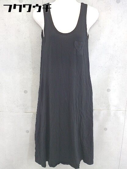 ◇ green label relaxing UNITED ARROWS 胸ポケット ノースリーブ 膝下丈 ワンピース サイズ36 ブラック レディース 【中古】 【1103050001627】