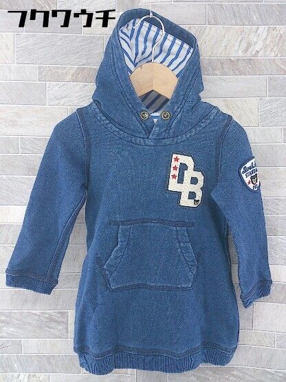 ◇ mikihouse ミキハウス キッズ 子供服 長袖 プルオーバー パーカー サイズ90 ブルー系 メンズ 【1104010007352】
