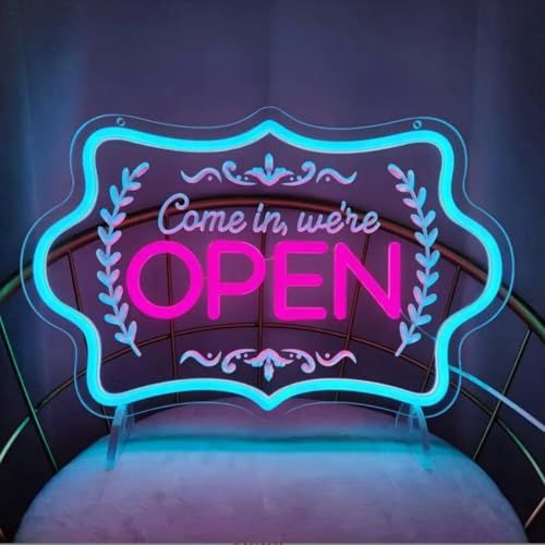 SALUDABLE NEON SIGN OPEN NEON LIGHT SIGN LED OPEN LIGHTING USB STORE (COLORFUL) DOMESTIC SHIPPING