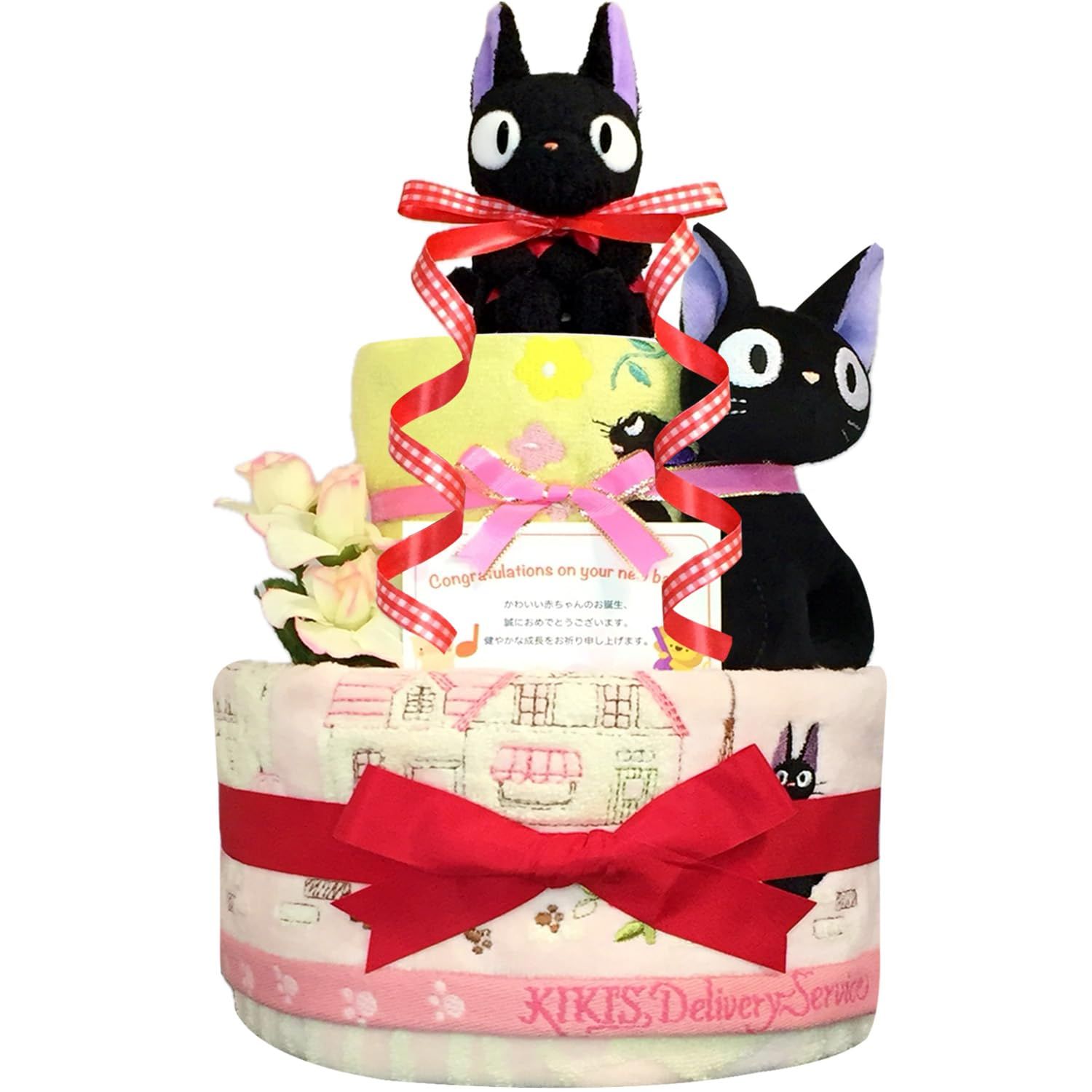 KanonBabys おむつケーキ 女の子 出産祝い 赤ちゃん 誕生日 ベビーシャワー ギフト 2段 Sサイズ jij3011 [ご出産祝い・新生児用にオススメおむつサイズＳ] 7,782円