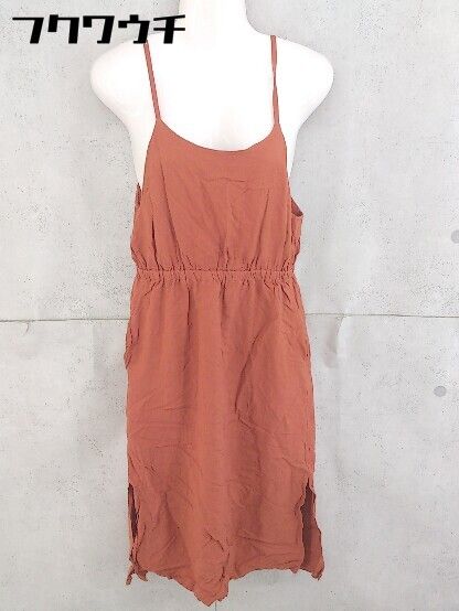 ◇ merlot メルロー リネン混 キャミソール ロング ワンピース テラコッタ レディース 【中古】 【1104050001846】