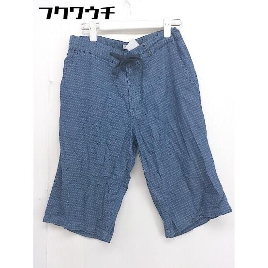 ◇ URBAN RESEARCH アーバンリサーチ 総柄　ウエストリボン ハーフパンツ サイズ38 ネイビー　ホワイト レディース 【中古】 【1106220002554】