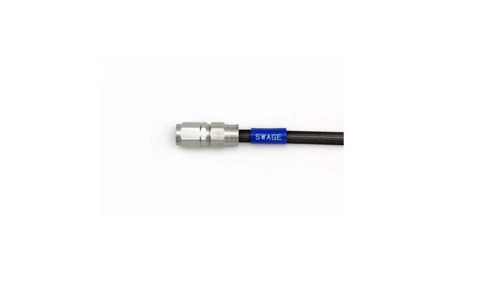 SWAGE LINE(スウェッジライン) イージーオーダーブレーキホース 汎用ホース ストレートフィッティング ステンレス ブラックスモークホース 650mm STKB-1010M-0650