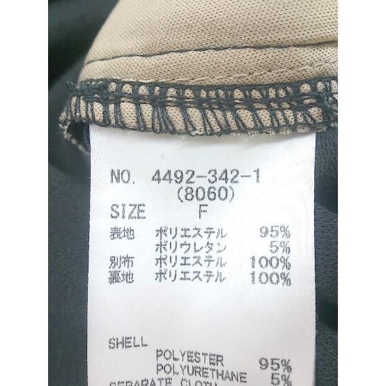 ◇ Roomy's ルーミーズ プリーツ 切替 ノースリーブ ロング ワンピース サイズF ブラック ベージュ レディース P 【中古】 【1208240006144】