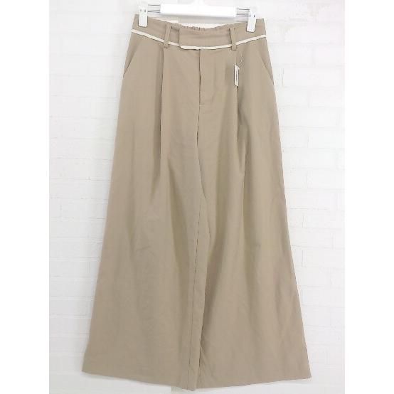 ◇ Garde Robe ギャルドローブ nano universe ナノユニバース タック ワイド パンツ サイズ38 ベージュ レディース P 【中古】 【1208240011131】
