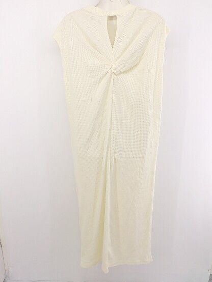 ◇ natural couture バックねじり スナップ ワッフル ノースリーブ ロング ワンピース アイボリー レディース P 【中古】 【1208290000338】 ◇ natural couture バックねじり スナップ ワッフル ノースリーブ ロング ワンピース アイボリー レディース P 【中古】 【1208290000338】