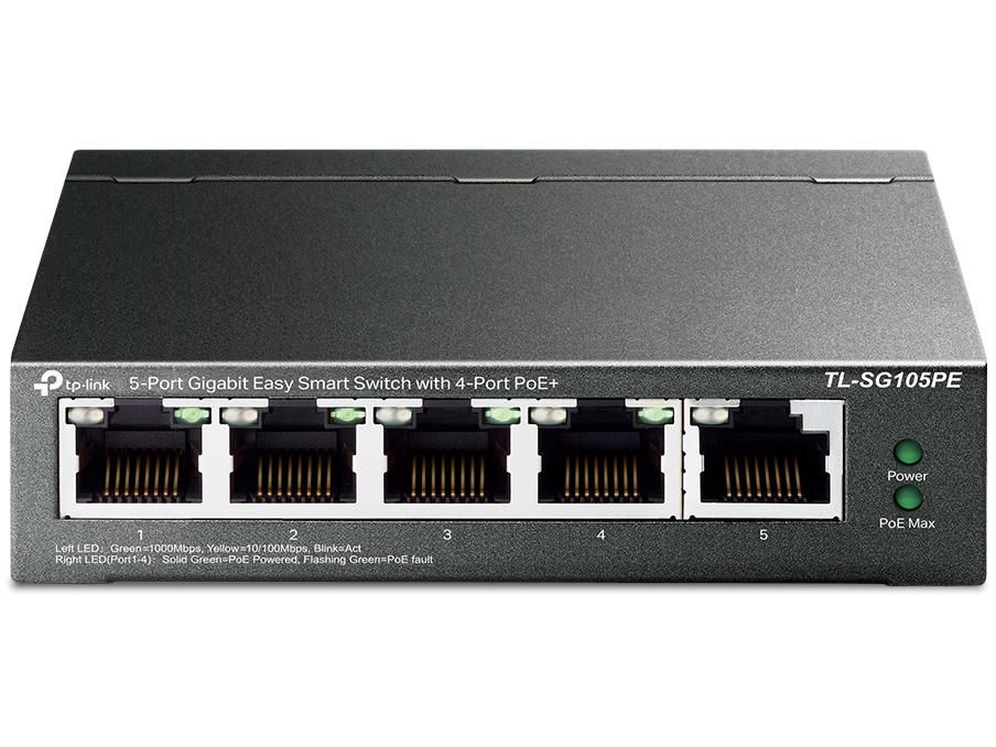 【新品・2営業日で発送】TP-LINK 5ポート ギガビット イージー スマート スイッチ TL-SG105PE(TL-SG105PE)