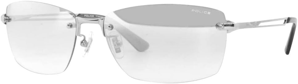 Police ポリス SPLG39J 583X 60 2023年モデル WIND ツーポイント フチなし スクエア チタニウム ミラーレンズ メンズサングラス