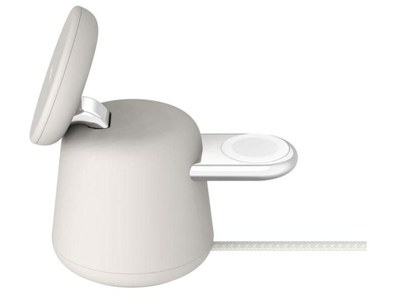 【新品・3営業日で発送】BELKIN BoostCharge Pro Qi2 2-in-1ワイヤレス充電器 サンド(WIZ027btH37)