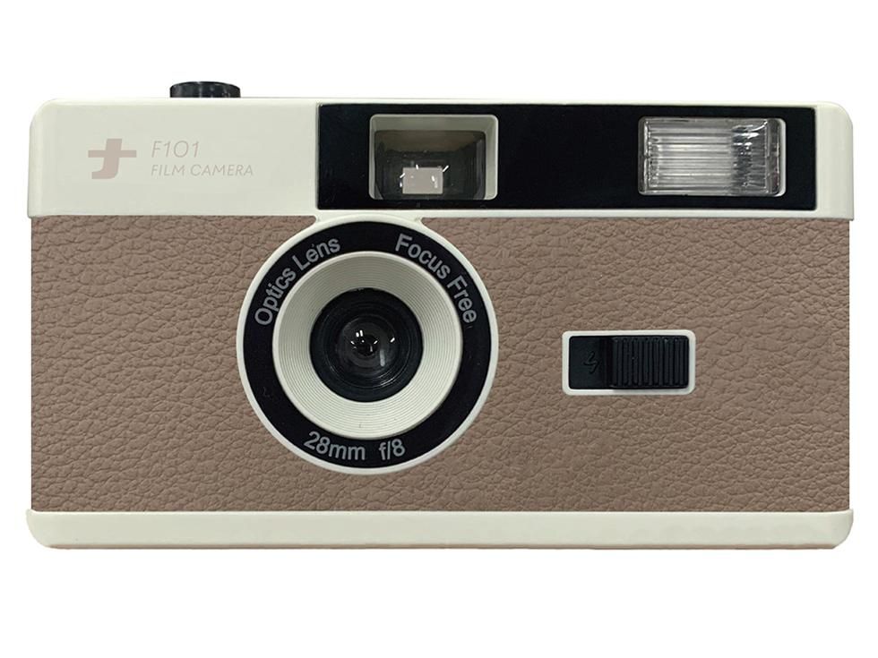 【新品・5営業日で発送】ナカバヤシ フィルムナカメラ スタンダードなフィルムカメラ フラッシュ付き夜間や暗い場所での撮影にも対応 ベージュ CAM-F101BE