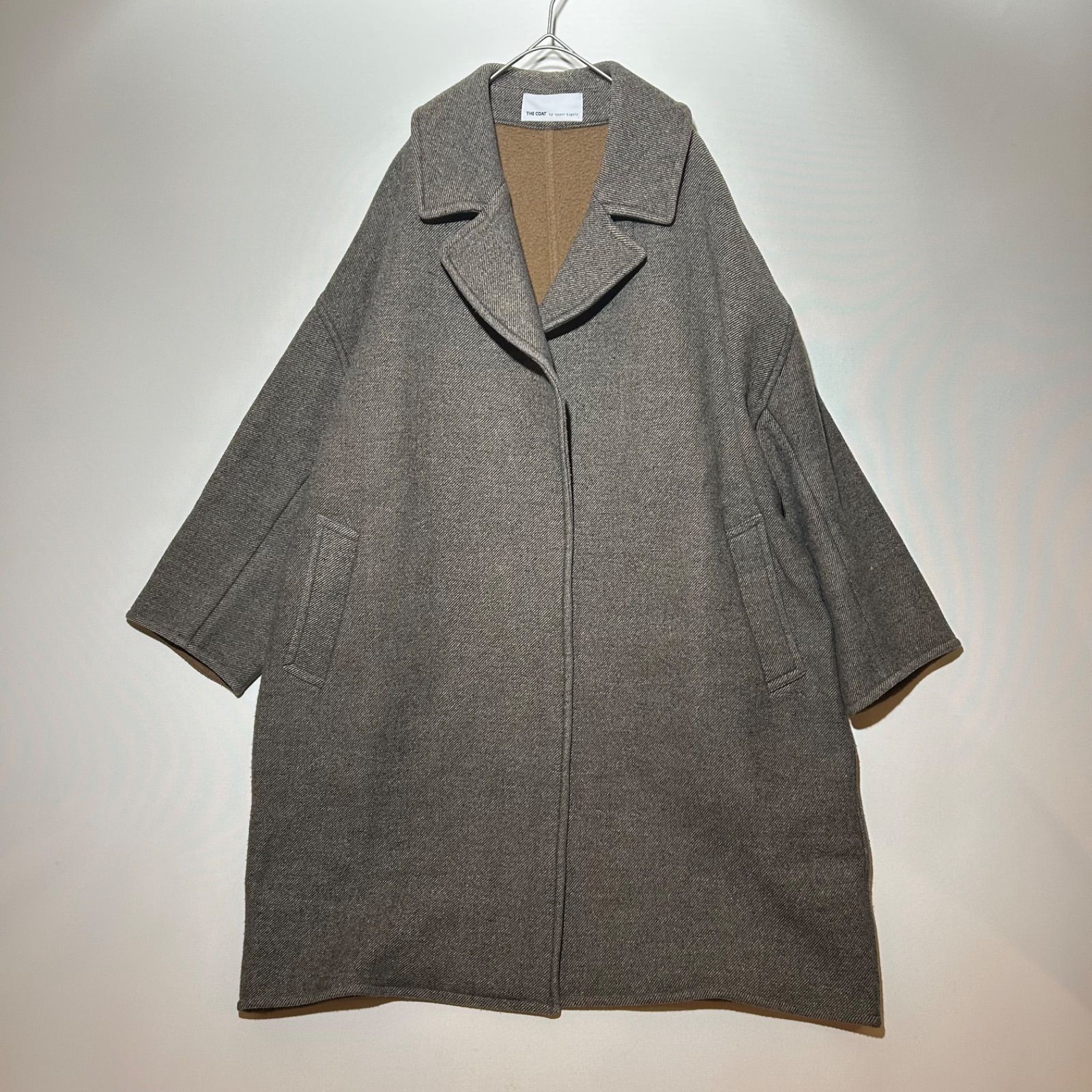 アッパーハイツ　upper hights　チェスターコート　THE COAT　ウール　シルク混　オーバーサーズ　ボタンレス